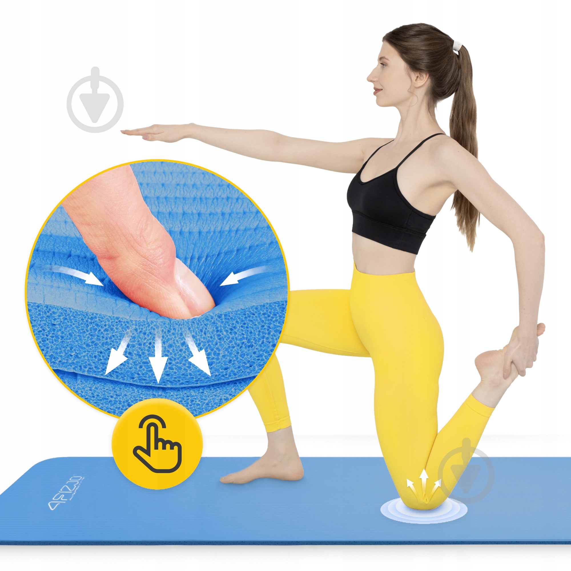 Килимок для йоги та фітнесу 4fizjo 180x60x1 см NBR Blue (P-5907222931028) синій - фото 6 Килимок для йоги та фітнесу 4fizjo 180x60x1 см NBR Blue (P-5907222931028) синій - фото 6