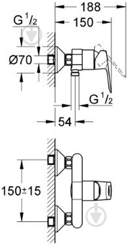 Смеситель для душа Grohe Start Loop 23354000 - фото 4