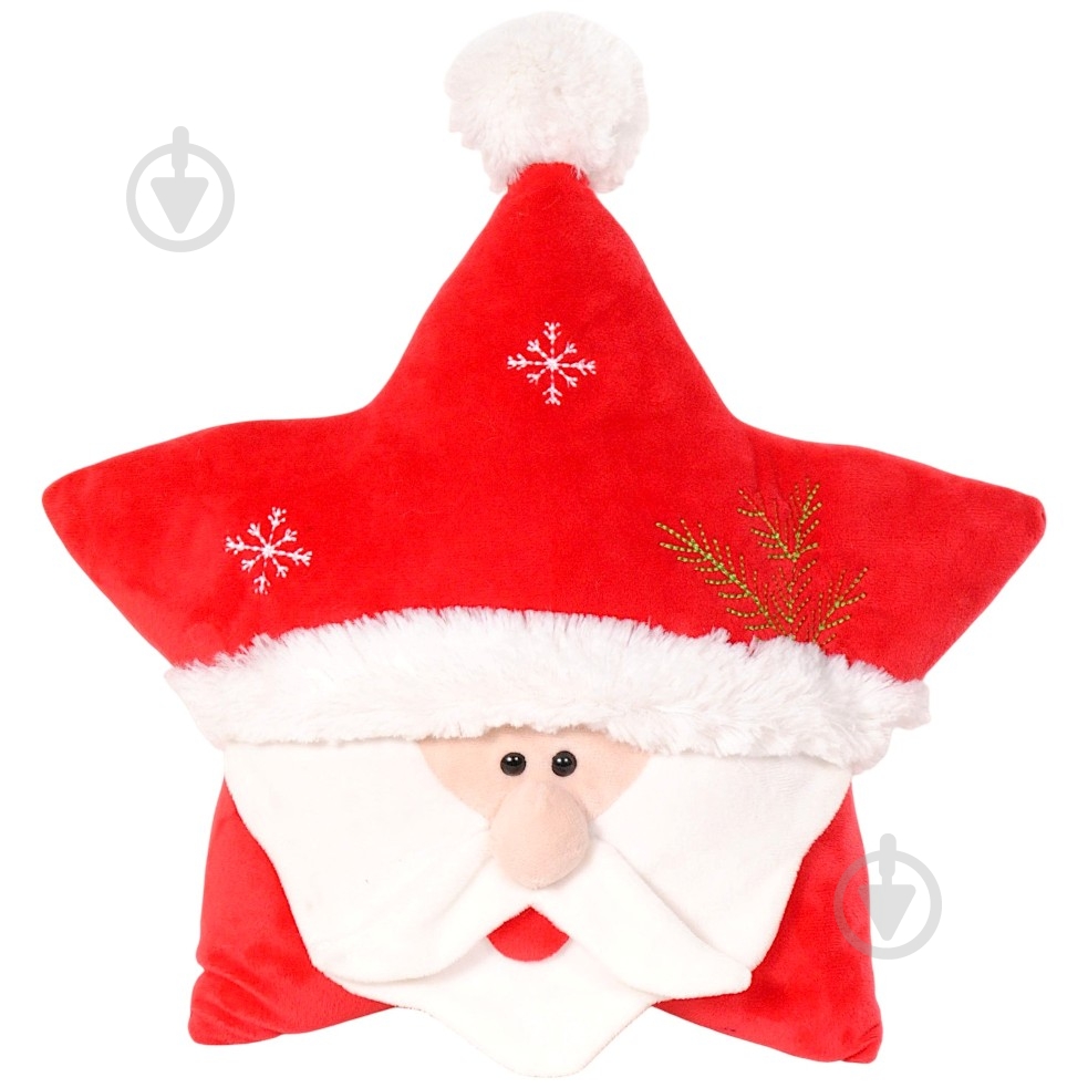 Подушка декоративная Дед мороз 35x35 см красный Stip - фото 1 Подушка декоративная Дед мороз 35x35 см красный Stip - фото 1