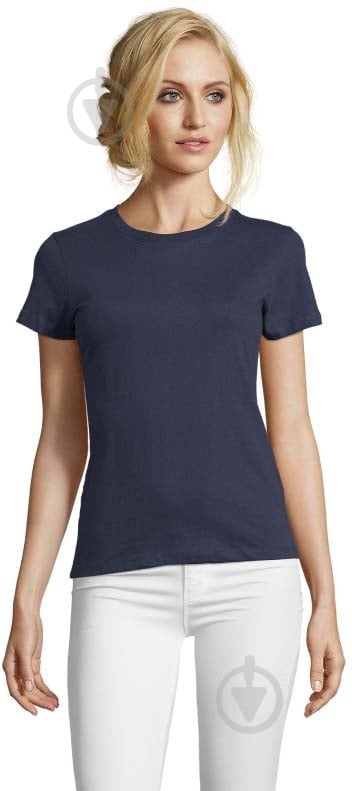 Футболка жіноча Sol's Imperial Fit Women 02080319 р.M темно-синій - фото 1