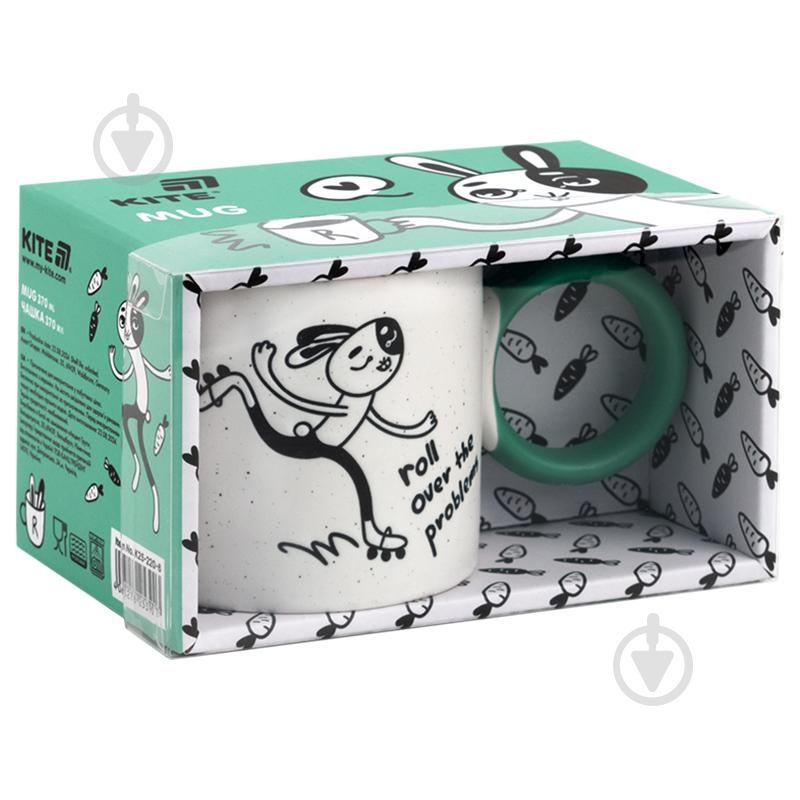 Чашка KITE 370 мл 220-6 Roller bunny - фото 1 Чашка KITE 370 мл 220-6 Roller bunny - фото 1