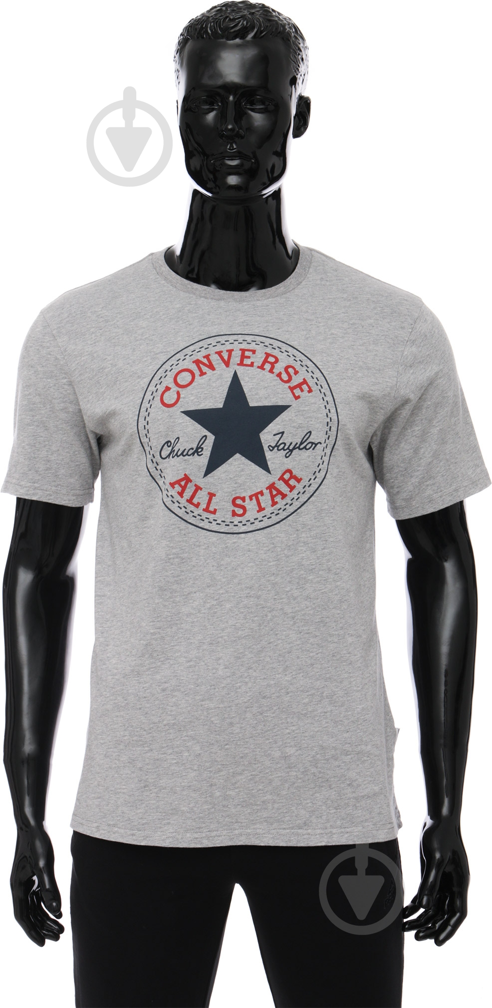 Футболка Converse CORE CHUCK PATCH TEE 10002848-035 р.S серый - фото 1