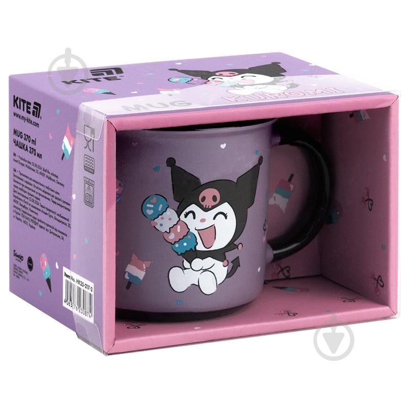 Чашка KITE 370 мл 217-2 Kuromi - фото 1 Чашка KITE 370 мл 217-2 Kuromi - фото 1