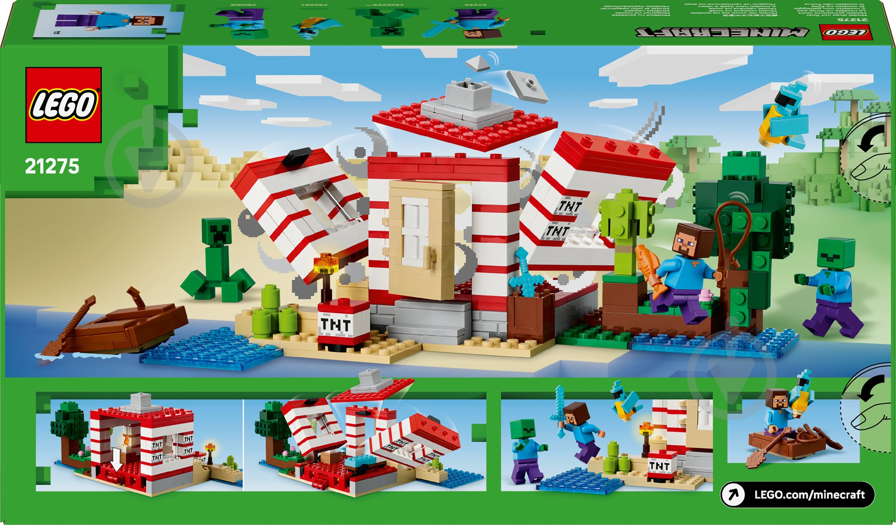 Конструктор LEGO Minecraft Будинок з вибухівки в джунглях 21275 - фото 2