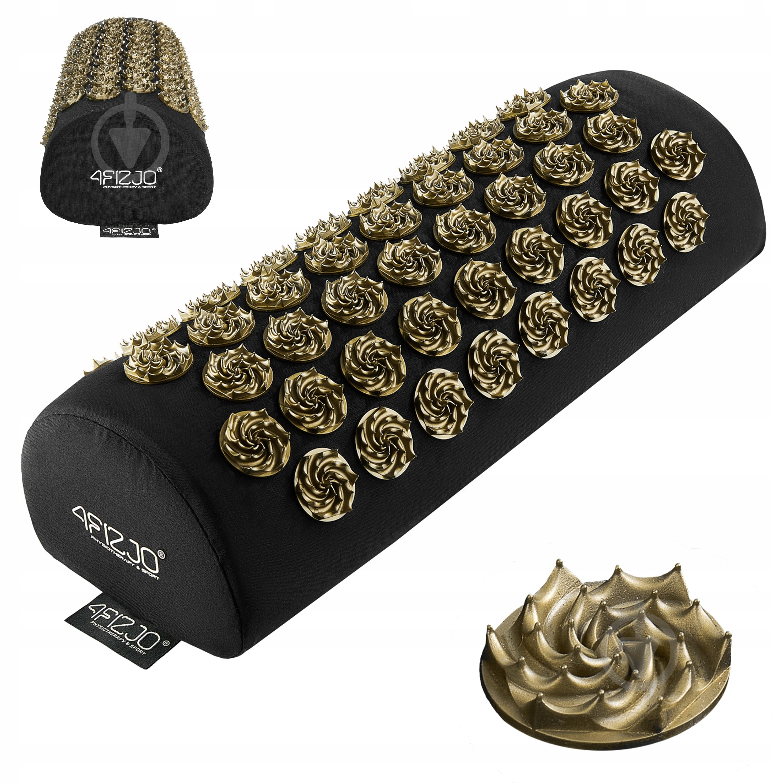 Валик массажный 4fizjo Standard Аппликатор Кузнецова 4FJ0415 Black/Gold - фото 5 Валик массажный 4fizjo Standard Аппликатор Кузнецова 4FJ0415 Black/Gold - фото 5