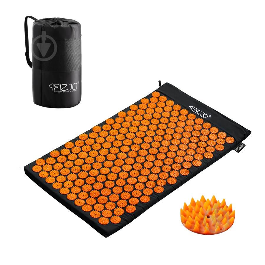 Коврик акупунктурный 4fizjo Classic Mat Аппликатор Кузнецова 4FJ0041 Black/Orange - фото 3 Коврик акупунктурный 4fizjo Classic Mat Аппликатор Кузнецова 4FJ0041 Black/Orange - фото 3