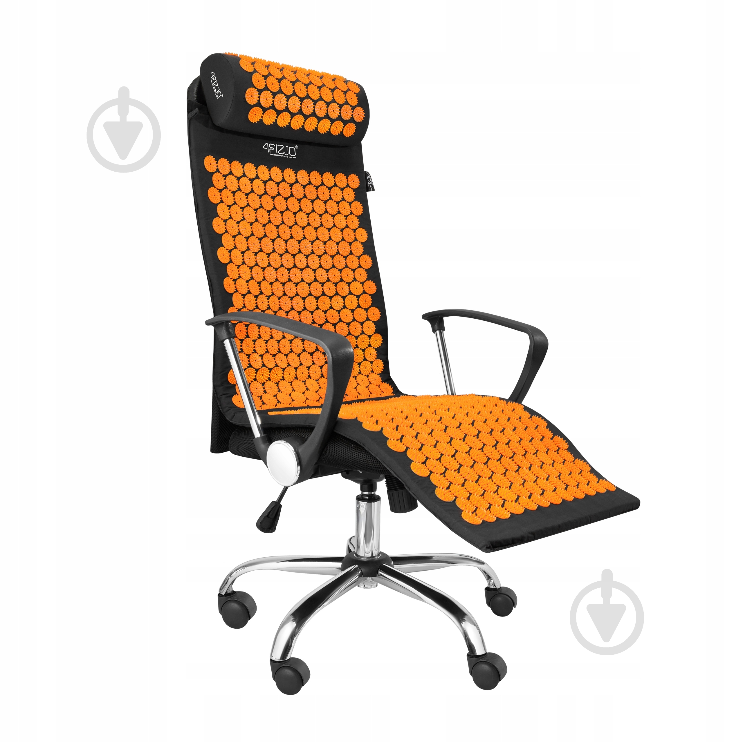 Коврик акупунктурный 4fizjo Classic Mat XL Аппликатор Кузнецова 4FJ0049 Black/Orange - фото 1