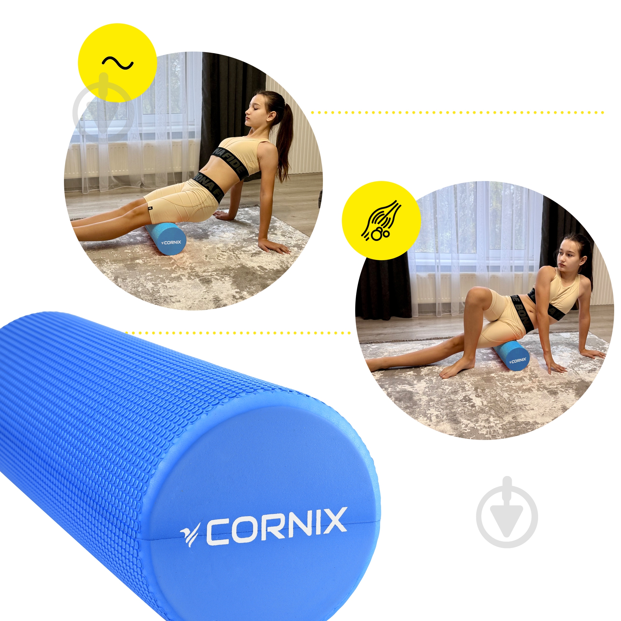 Массажный ролик Cornix EVA+ 45x15 см XR-0304 Navy Blue - фото 8 Массажный ролик Cornix EVA+ 45x15 см XR-0304 Navy Blue - фото 8