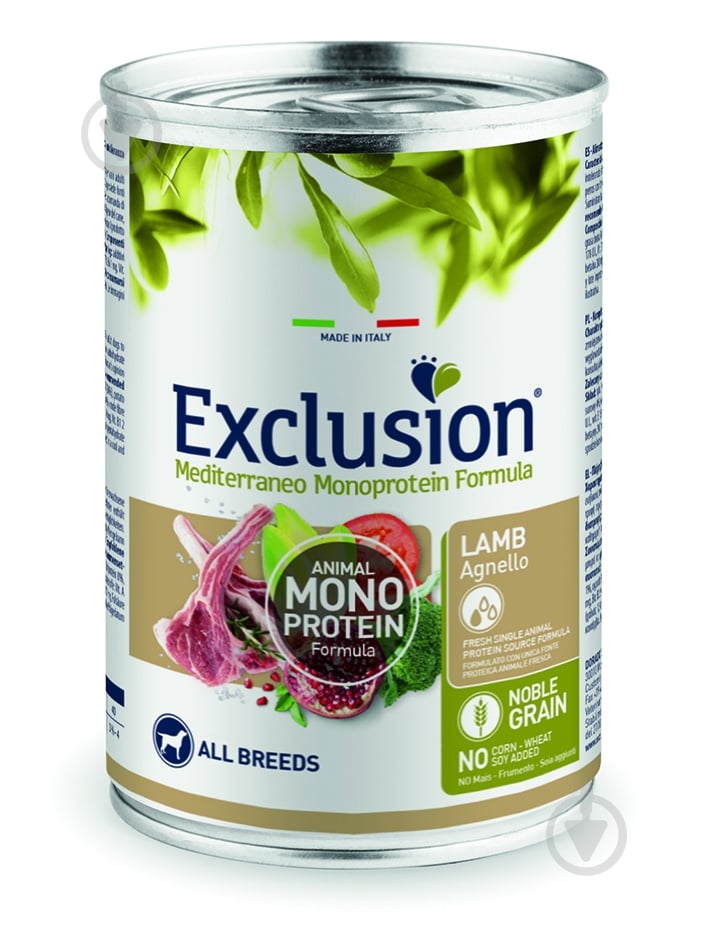 Консерва Exclusion з ягням 400 г - фото 1 Консерва Exclusion з ягням 400 г - фото 1