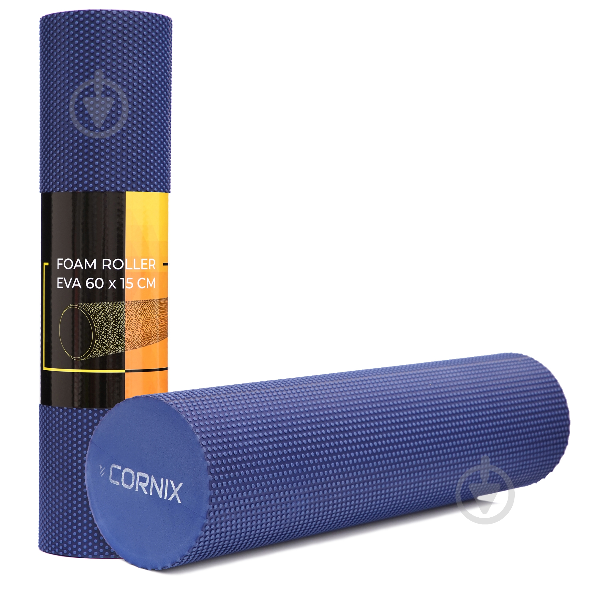 Массажный ролик Cornix EVA+ 60x15 см XR-0309 Navy Blue - фото 1