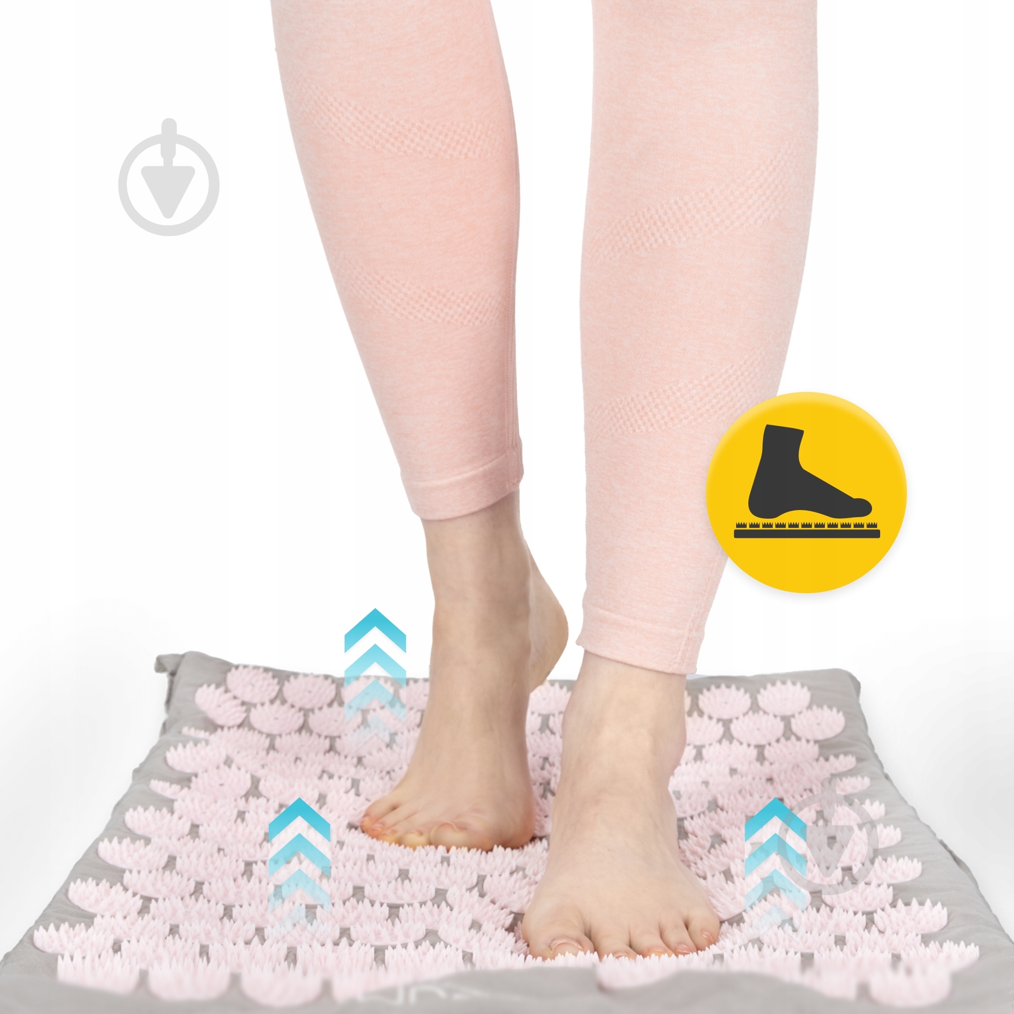 Коврик акупунктурный 4fizjo Classic Mat XL Аппликатор Кузнецова 4FJ0288 Grey/Pink (P-5907739313294) - фото 3