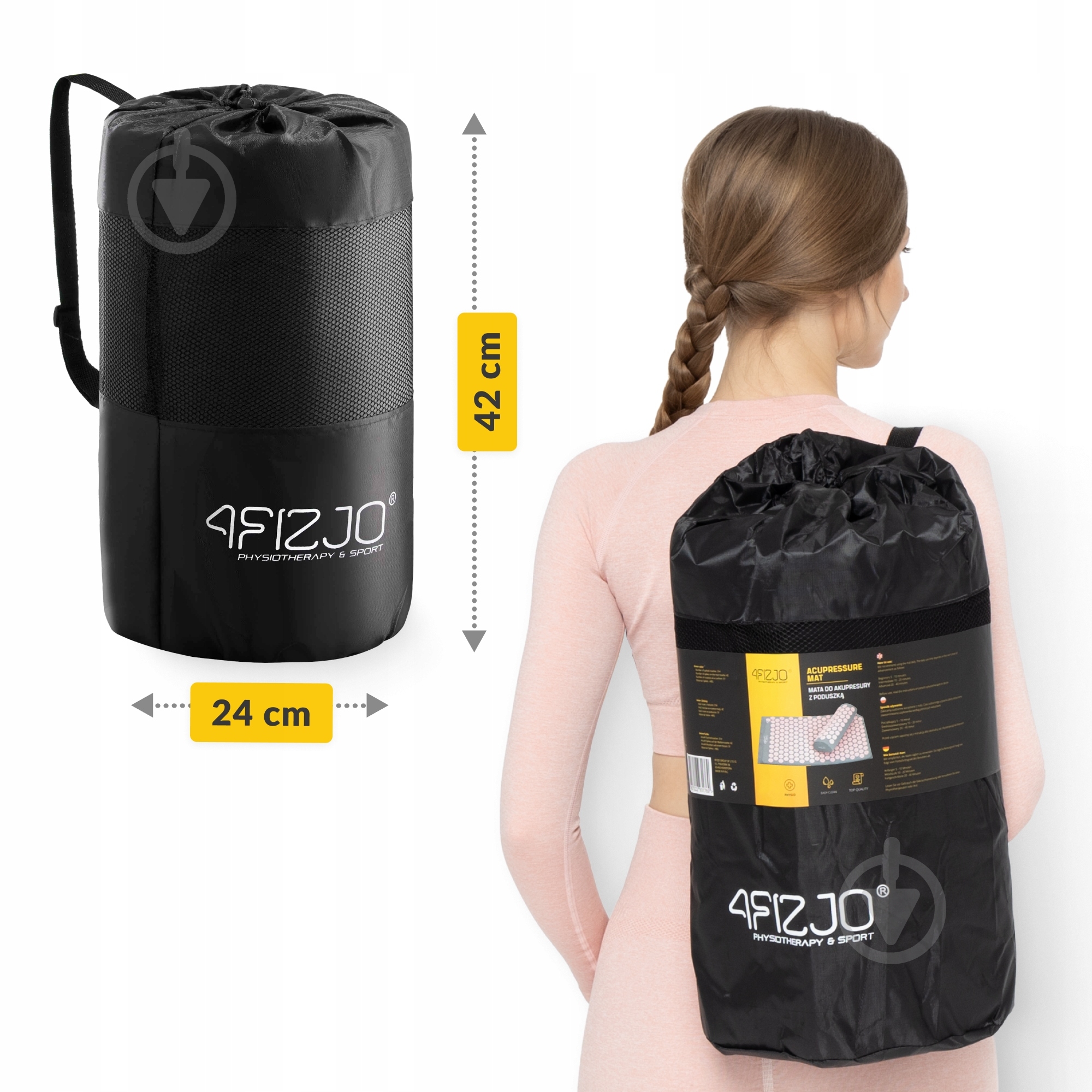 Коврик акупунктурный 4fizjo Classic Mat XL Аппликатор Кузнецова 4FJ0288 Grey/Pink (P-5907739313294) - фото 10