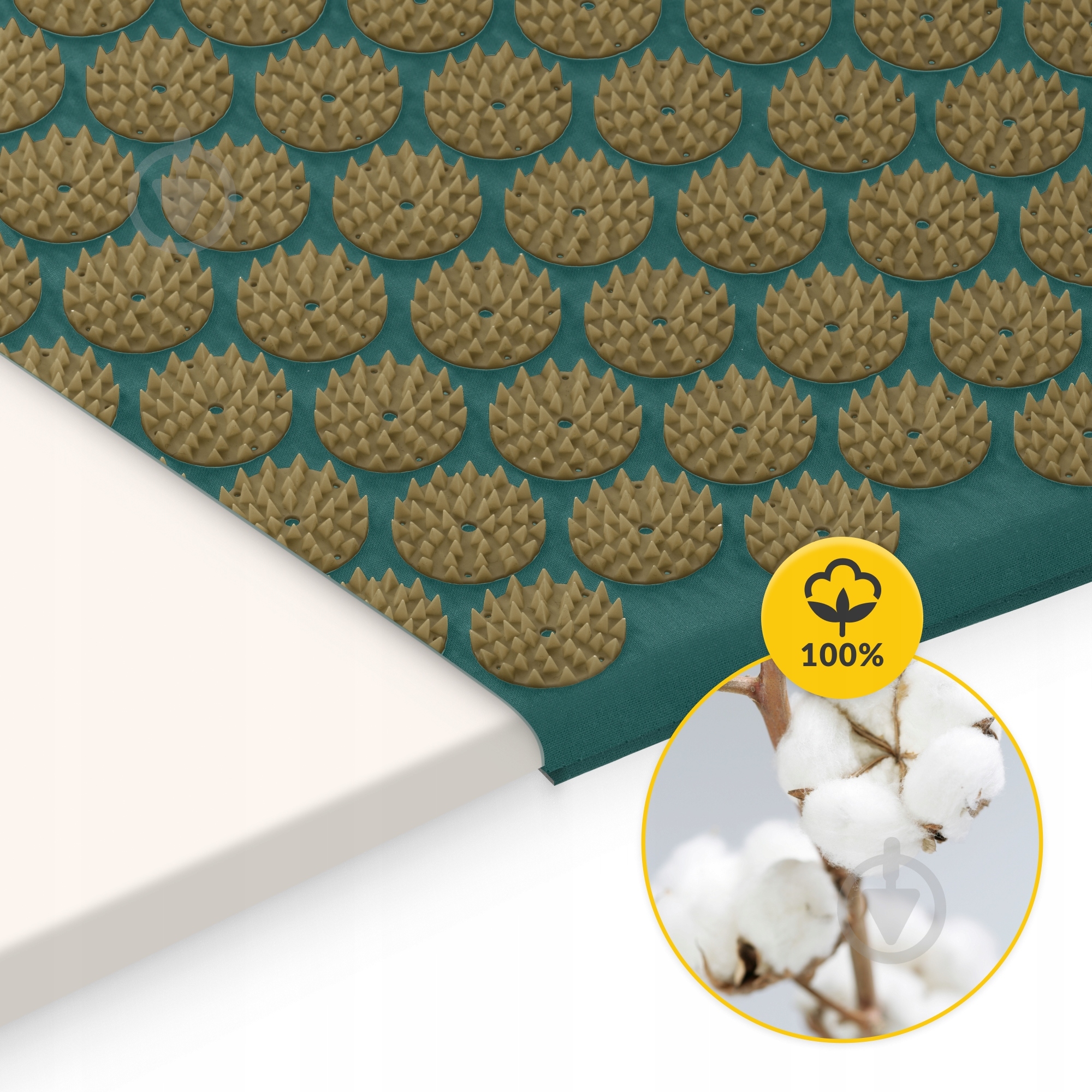 Коврик акупунктурный 4fizjo Classic Mat XL Аппликатор Кузнецова 4FJ0289 Navy Green/Gold (P-5907739313317) - фото 9