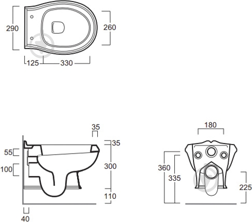 Унитаз подвесной Simas Arcade AR841 без сиденья - фото 3 Унитаз подвесной Simas Arcade AR841 без сиденья - фото 3