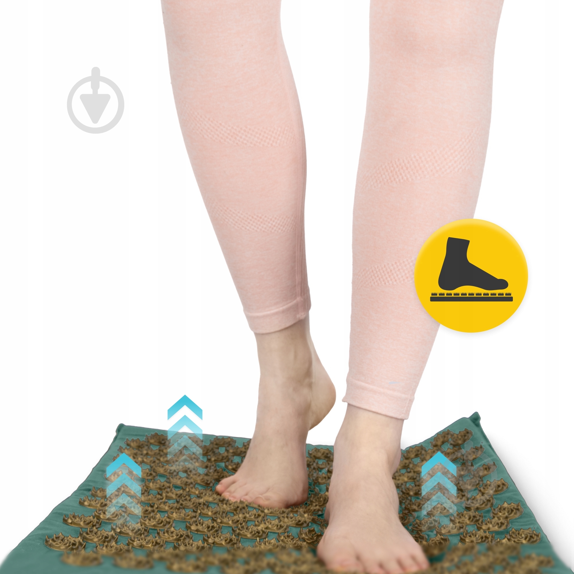 Коврик акупунктурный 4fizjo с подушкой Eco Mat XL Аппликатор Кузнецова 4FJ0290 Navy Green/Gold (P-5907739313614) - фото 2