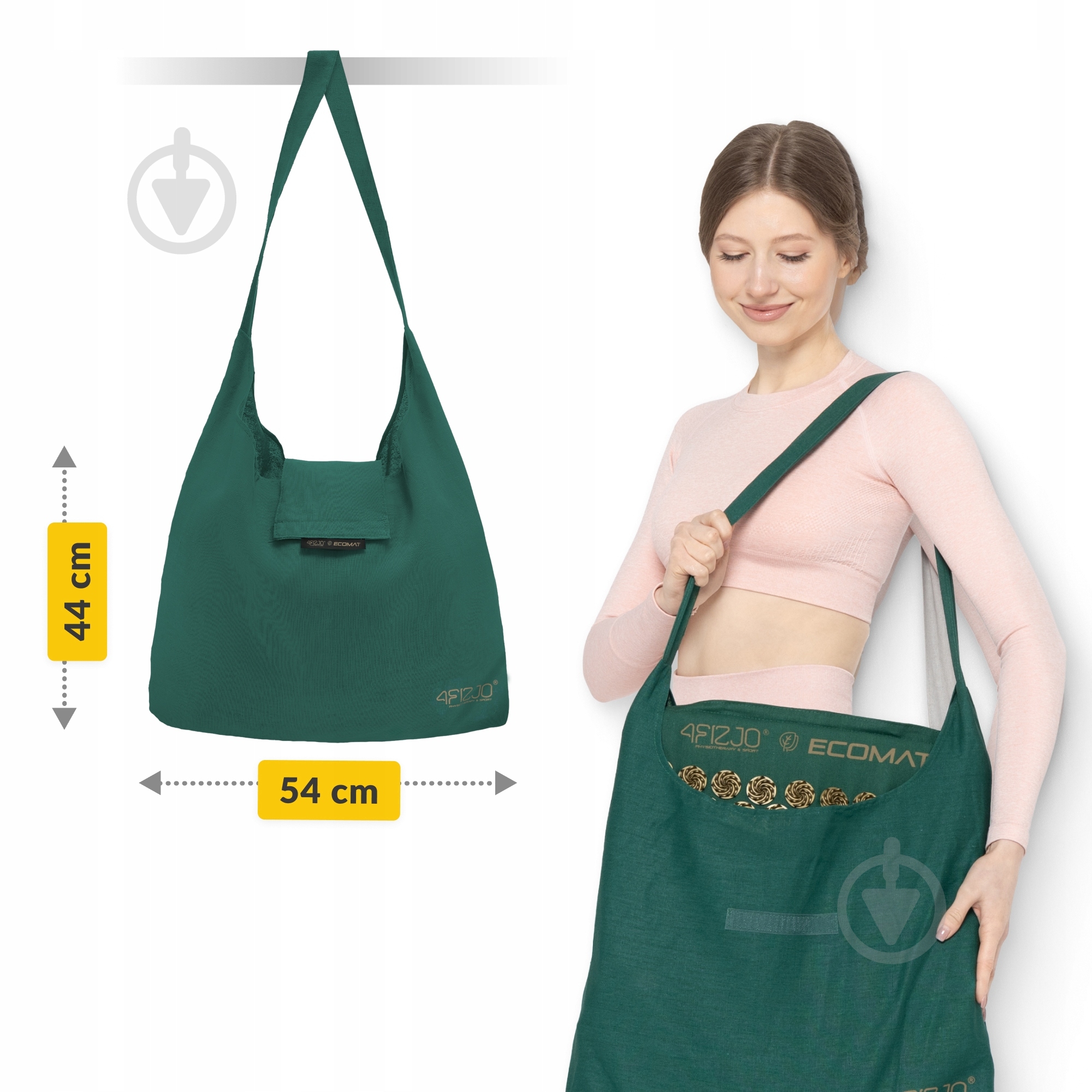 Коврик акупунктурный 4fizjo с подушкой Eco Mat XL Аппликатор Кузнецова 4FJ0290 Navy Green/Gold (P-5907739313614) - фото 8
