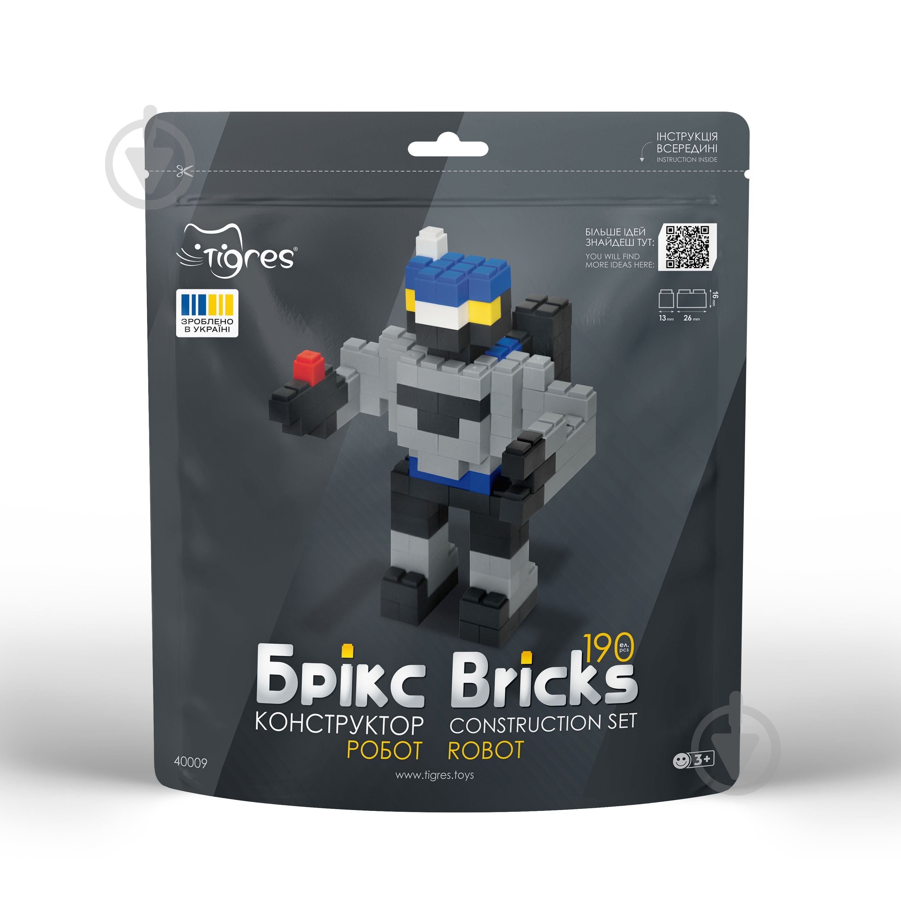 Конструктор из мини-кирпичиков Tigres Брикс робот - фото 1