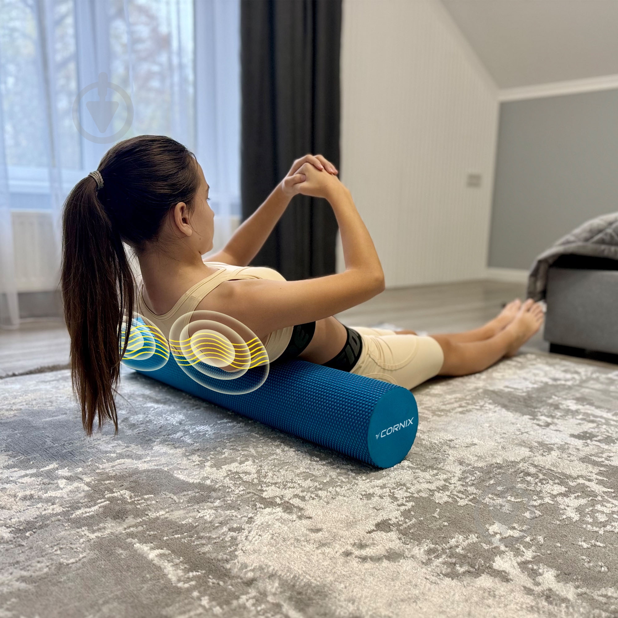 Массажный ролик Cornix EVA+ 90x15 см XR-0316 Blue - фото 13 Массажный ролик Cornix EVA+ 90x15 см XR-0316 Blue - фото 13