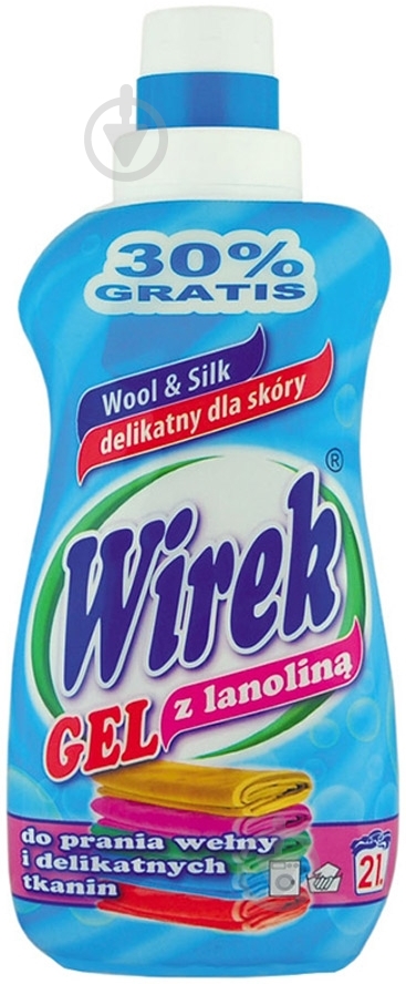Гель для машинного та ручного прання Wirek для делікатних тканин 1 л - фото 1 Гель для машинного та ручного прання Wirek для делікатних тканин 1 л - фото 1