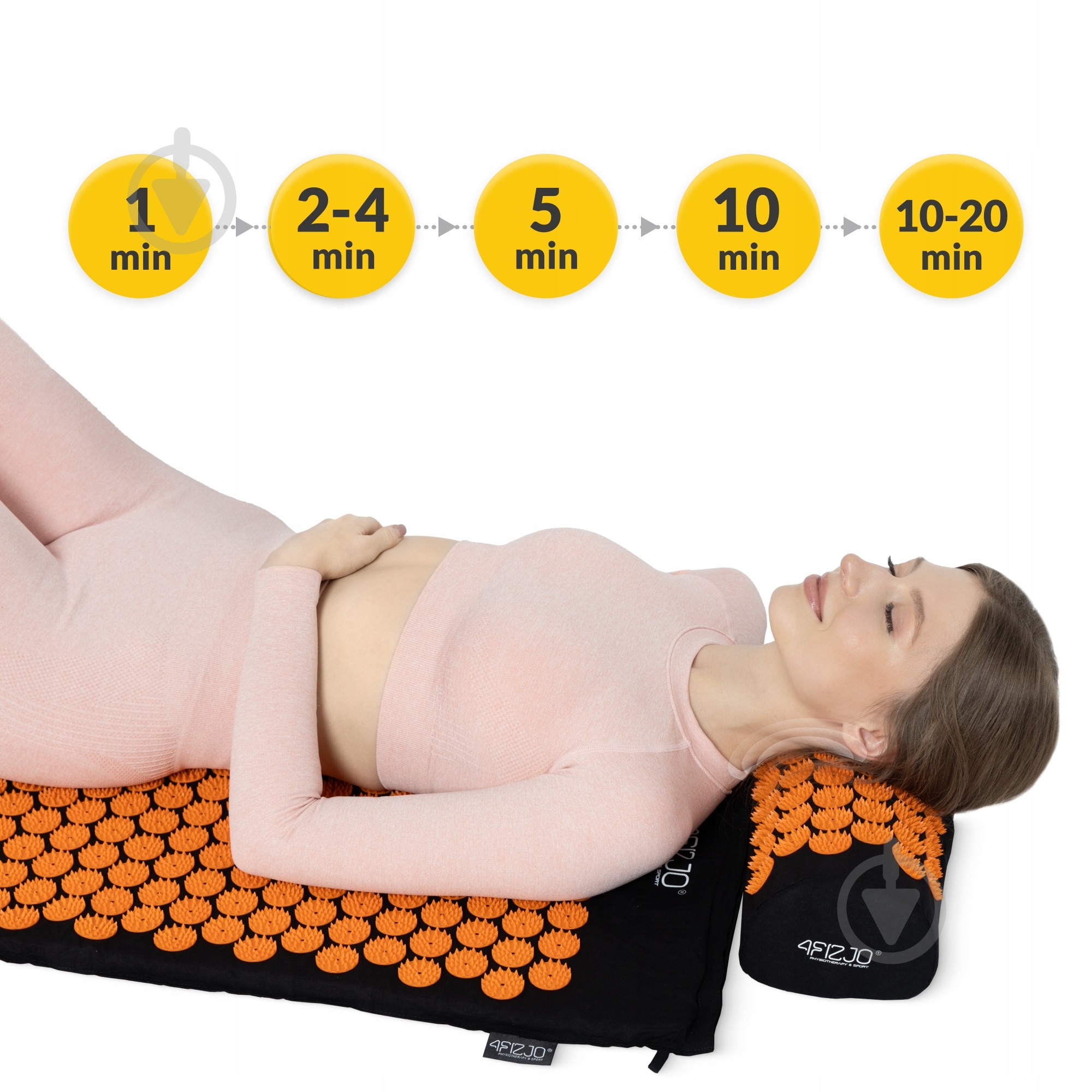 Коврик акупунктурный 4fizjo Classic Mat Аппликатор Кузнецова 4FJ0042 Black/Orange (P-5907222931752) - фото 7