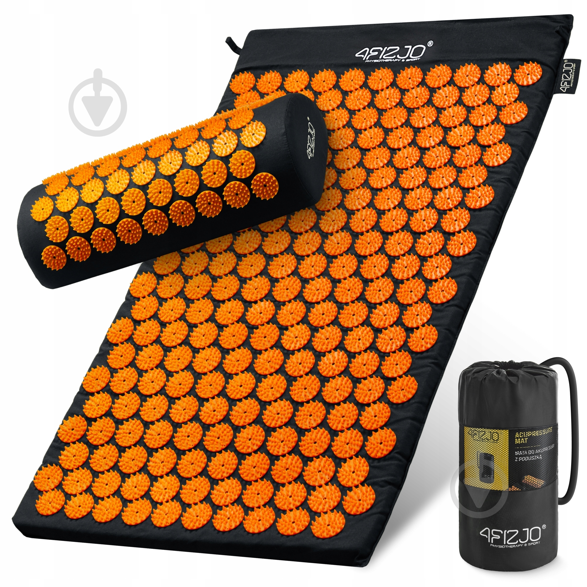 Килимок акупунктурний 4fizjo з валиком Classic Mat Аплікатор Кузнєцова 4FJ0042 Black/Orange (P-5907222931752) - фото 1 Килимок акупунктурний 4fizjo з валиком Classic Mat Аплікатор Кузнєцова 4FJ0042 Black/Orange (P-5907222931752) - фото 1