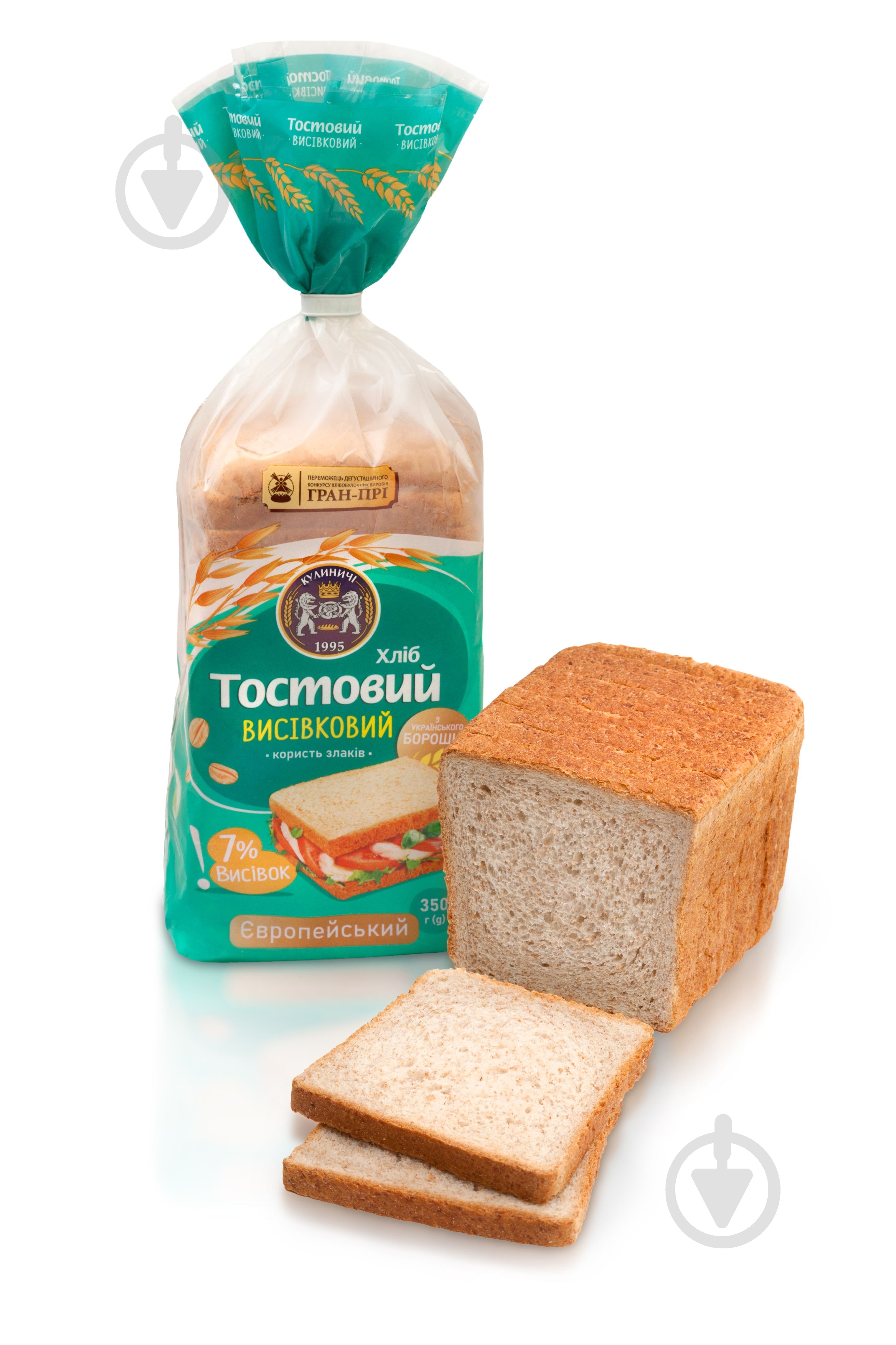 Хліб сандвічний Кулиничі тостовий висівковий європейський - фото 1