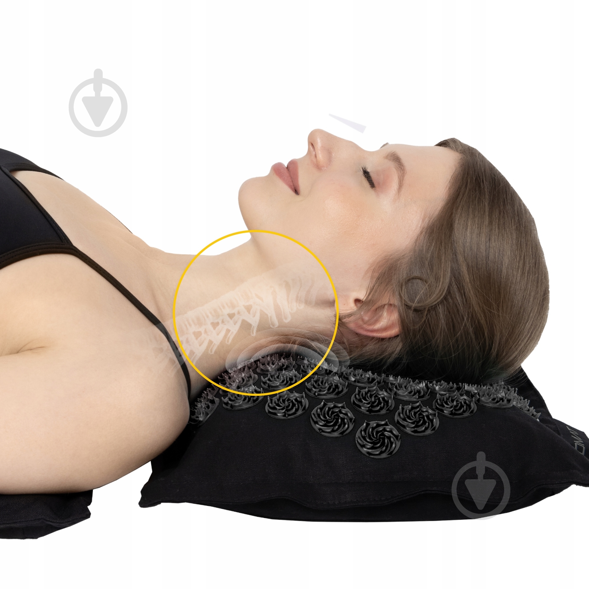 Коврик акупунктурный 4fizjo с подушкой Eco Mat Аппликатор Кузнецова 4FJ0208 Black/Black (P-5907739312563) - фото 5
