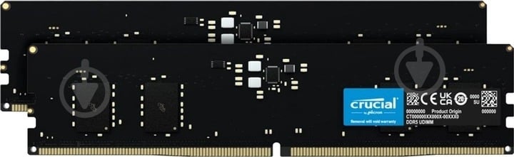 Оперативна пам'ять Crucial DDR5 SDRAM 16 GB (2x8GB) 5200 MHz (CT2K8G52C42U5) - фото 1 Оперативна пам'ять Crucial DDR5 SDRAM 16 GB (2x8GB) 5200 MHz (CT2K8G52C42U5) - фото 1