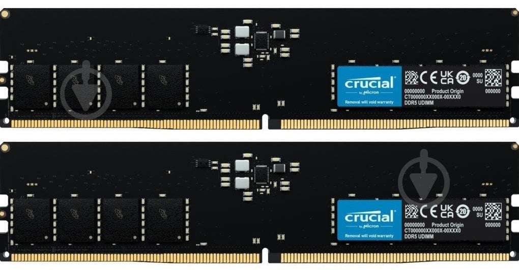 Оперативна пам'ять Crucial DDR5 SDRAM 16 GB (2x8GB) 5200 MHz (CT2K8G52C42U5) - фото 2 Оперативна пам'ять Crucial DDR5 SDRAM 16 GB (2x8GB) 5200 MHz (CT2K8G52C42U5) - фото 2