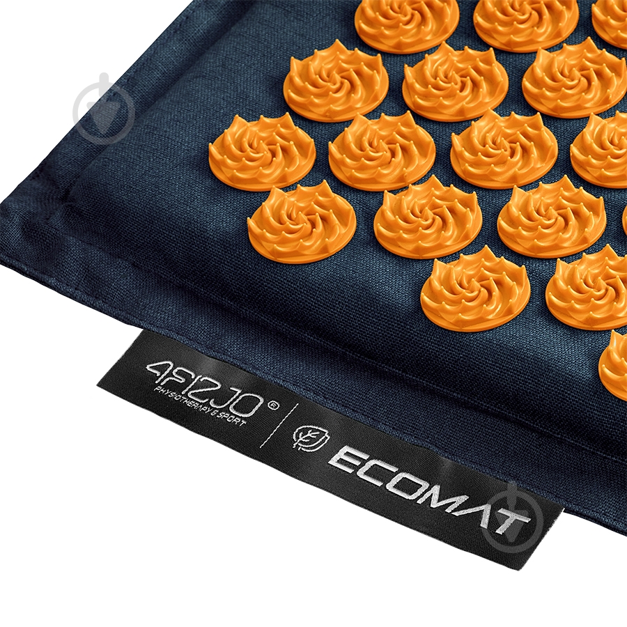 Килимок акупунктурний 4fizjo з подушкою Eco Mat Аплікатор Кузнєцова 4FJ0229 Navy Blue/Orange (P-5907739312143) - фото 5