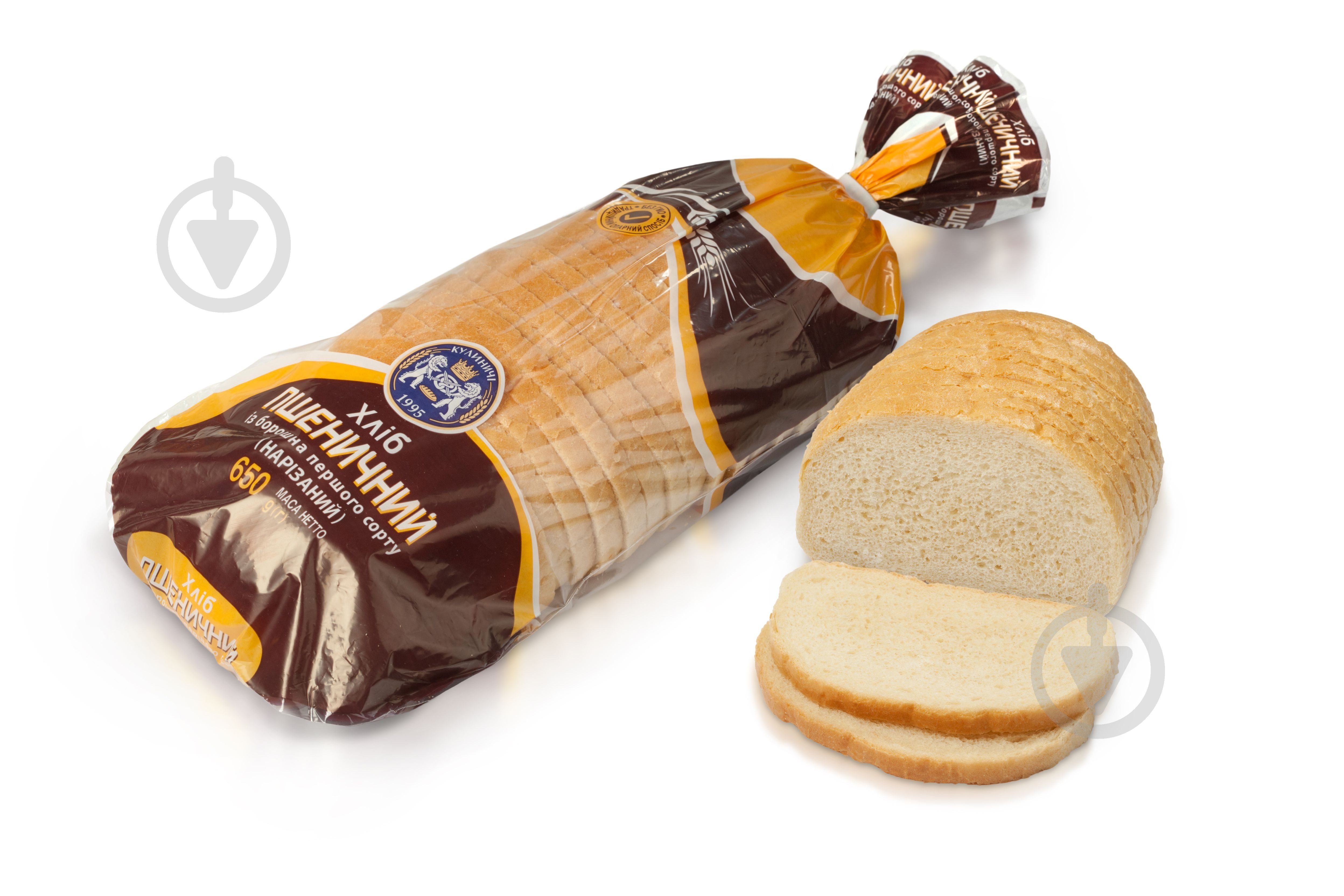 Хлеб Кулиничі Пшеничный из муки первого сорта 650 г - фото 1