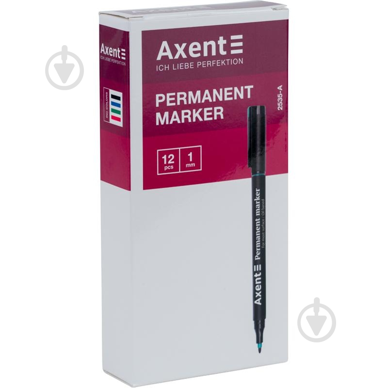 Маркер перманентный Axent Permanent 1 мм круглый красный 2535-06-A - фото 2 Маркер перманентный Axent Permanent 1 мм круглый красный 2535-06-A - фото 2