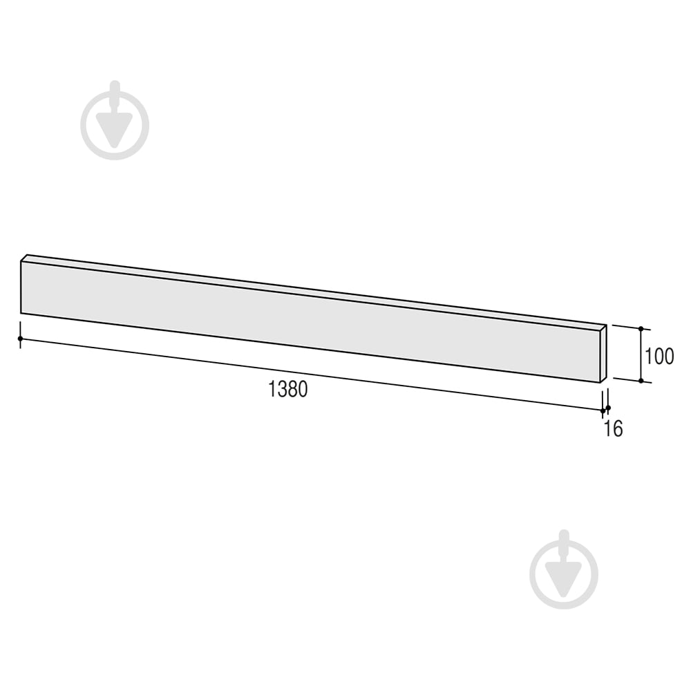 Цоколь Руна Ц 100x1380 мм ДСП белый - фото 2