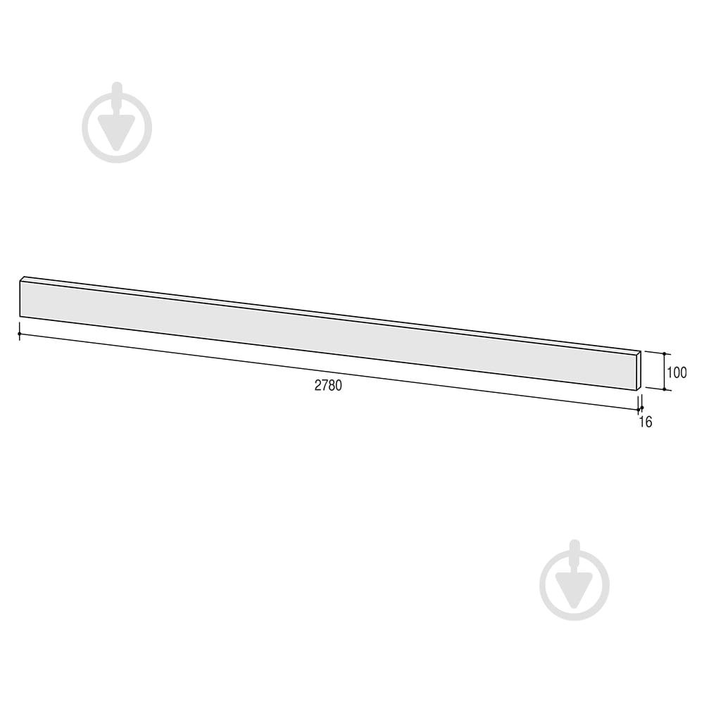 Цоколь Руна Ц 100x2780 мм ДСП белый - фото 2
