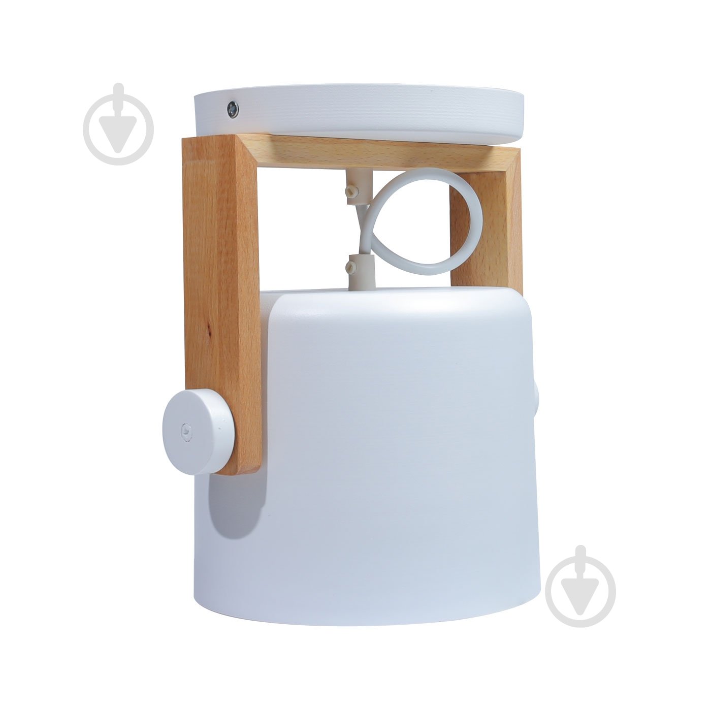 Бра LIGHT SET KONVALIA WLC 160 1xE27 білий/дерево - фото 2