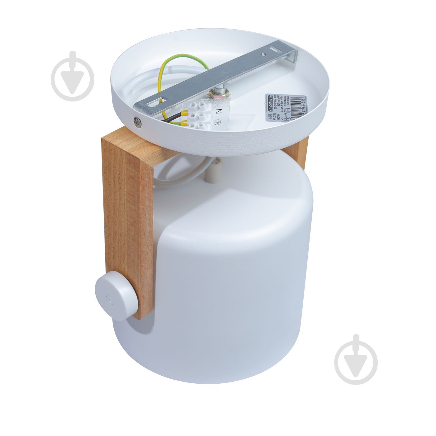 Бра LIGHT SET KONVALIA WLC 160 1xE27 білий/дерево - фото 3