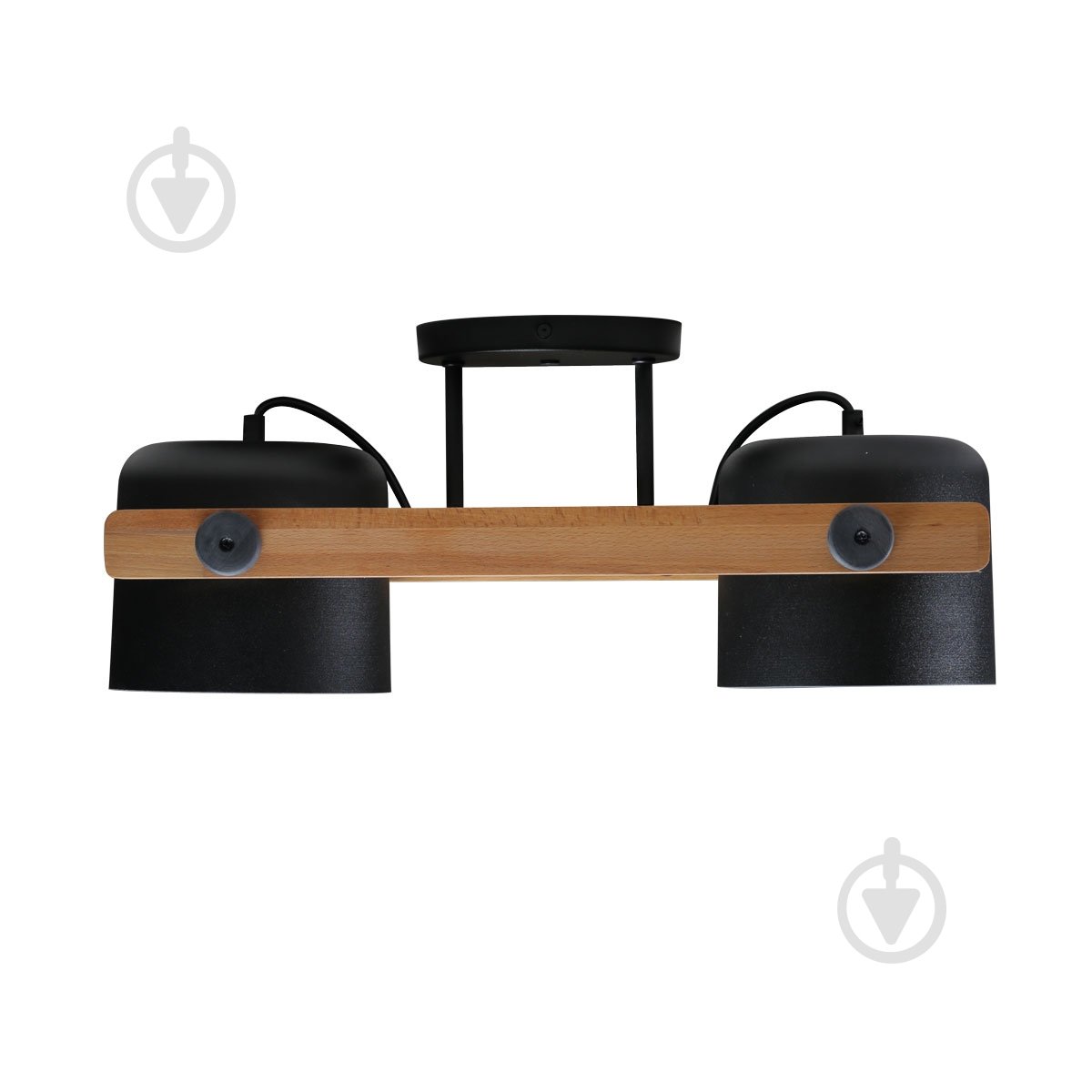 Люстра стельова LIGHT SET KONVALIA CRL160 2xE27 чорний/дерево - фото 2
