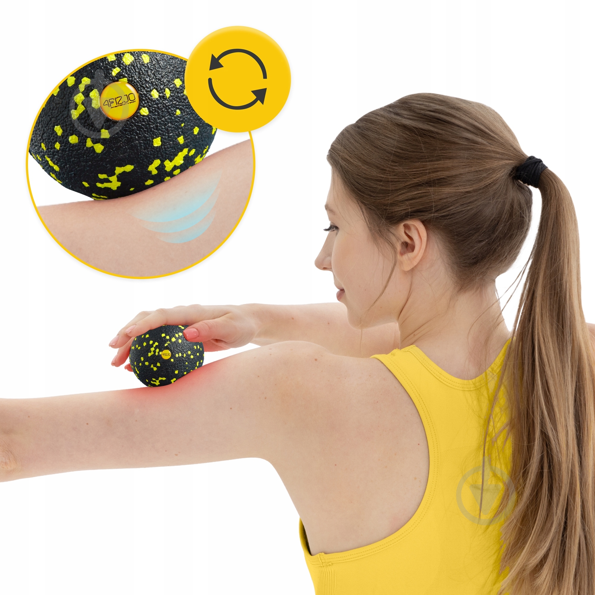 Масажний м'яч 4fizjo EPP Ball 12 Black/Yellow (P-5907222931271) - фото 2
