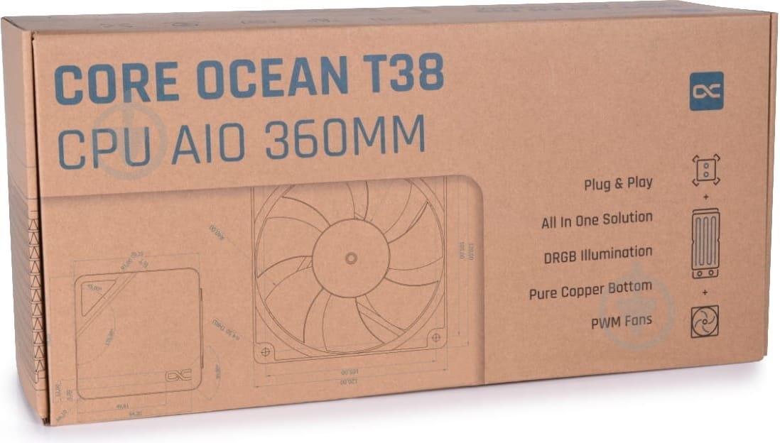 Система водного охлаждения Alphacool Core Ocean T38 AIO 360 мм (13052) - фото 8