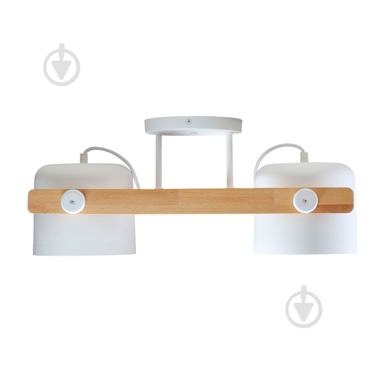 Люстра стельова LIGHT SET KONVALIA CRL160 2xE27 білий/дерево - фото 2