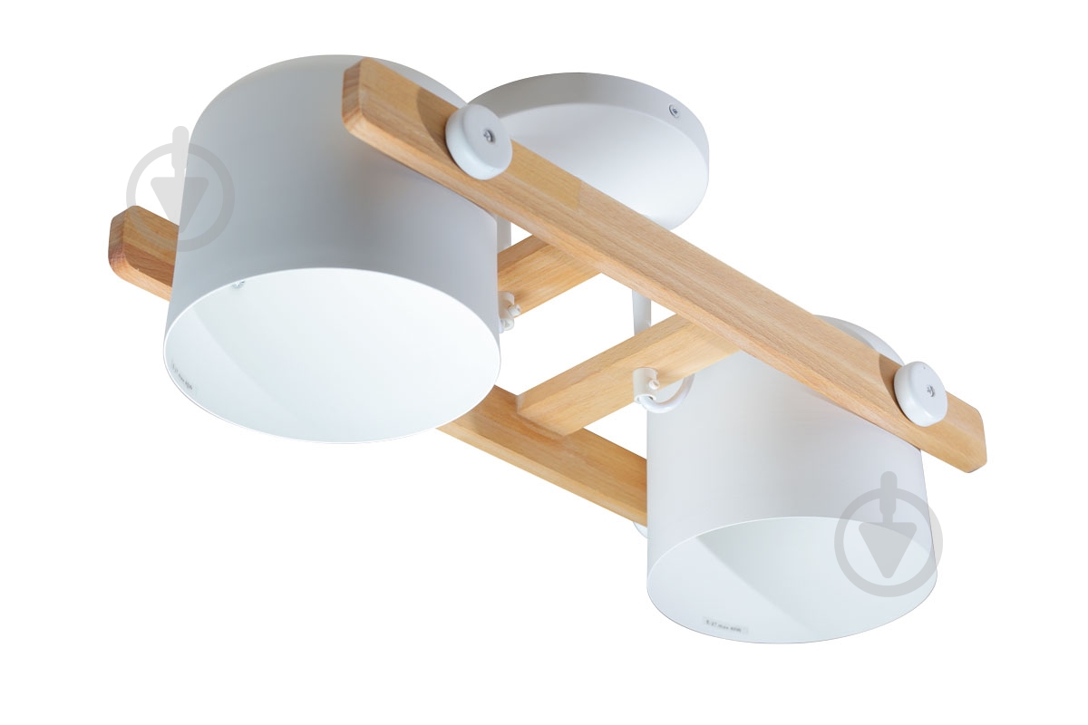 Люстра стельова LIGHT SET KONVALIA CRL160 2xE27 білий/дерево - фото 3