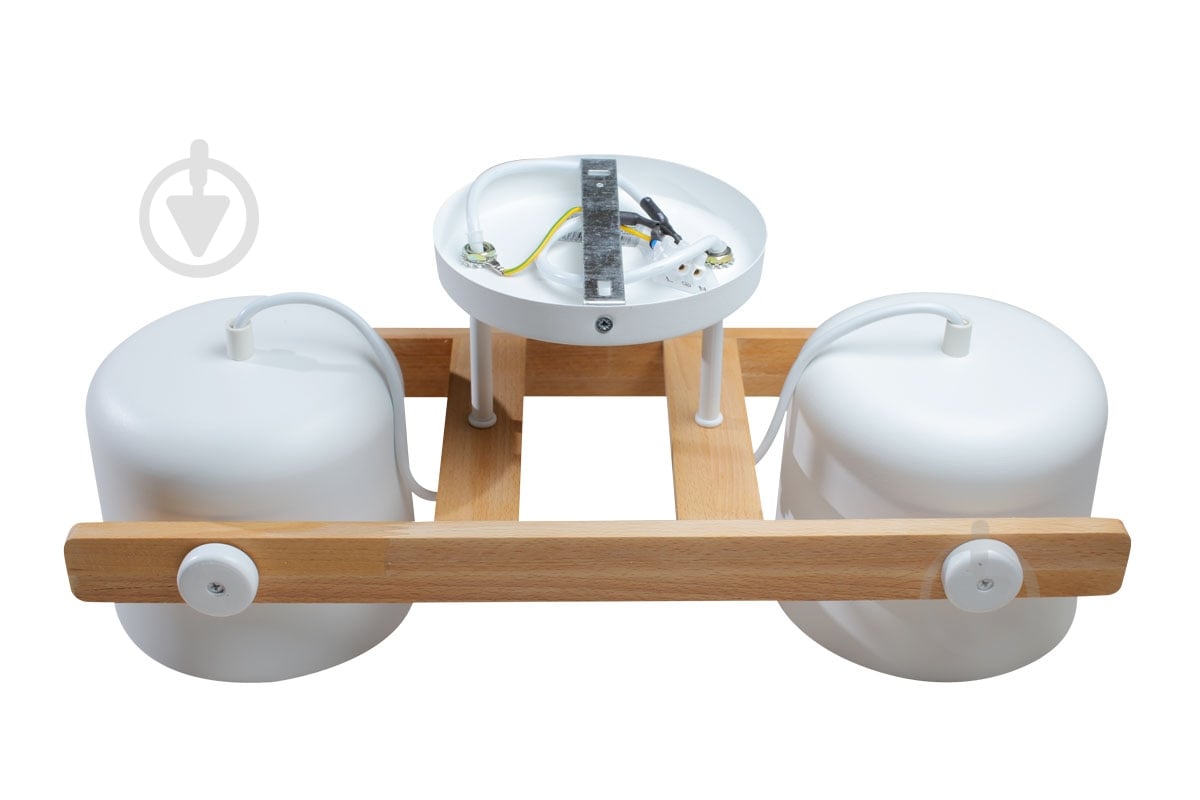 Люстра стельова LIGHT SET KONVALIA CRL160 2xE27 білий/дерево - фото 5