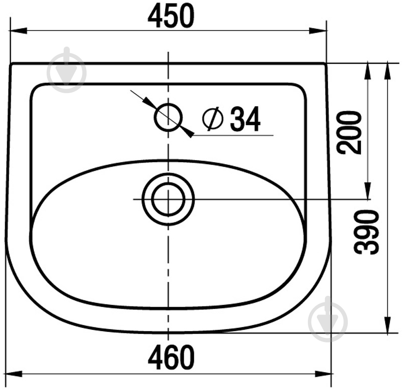 Умывальник Керамин Сити 46 - фото 4
