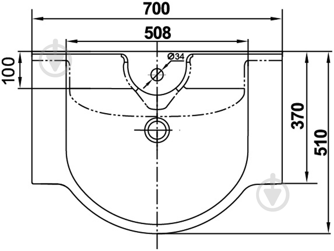 Умывальник Керамин Квадро 70 - фото 5 Умывальник Керамин Квадро 70 - фото 5