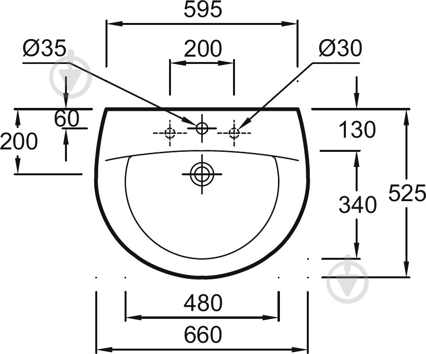 Умывальник Jacob Delafon Patio E1998G-00 - фото 2