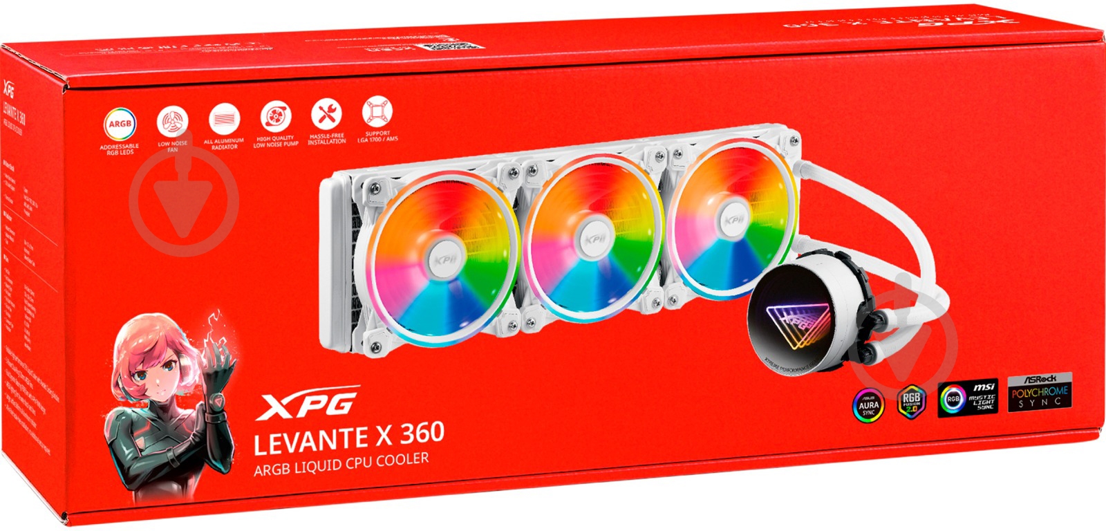 Система водяного охолодження ADATA (LEVANTEX360-WHCWW) White - фото 4