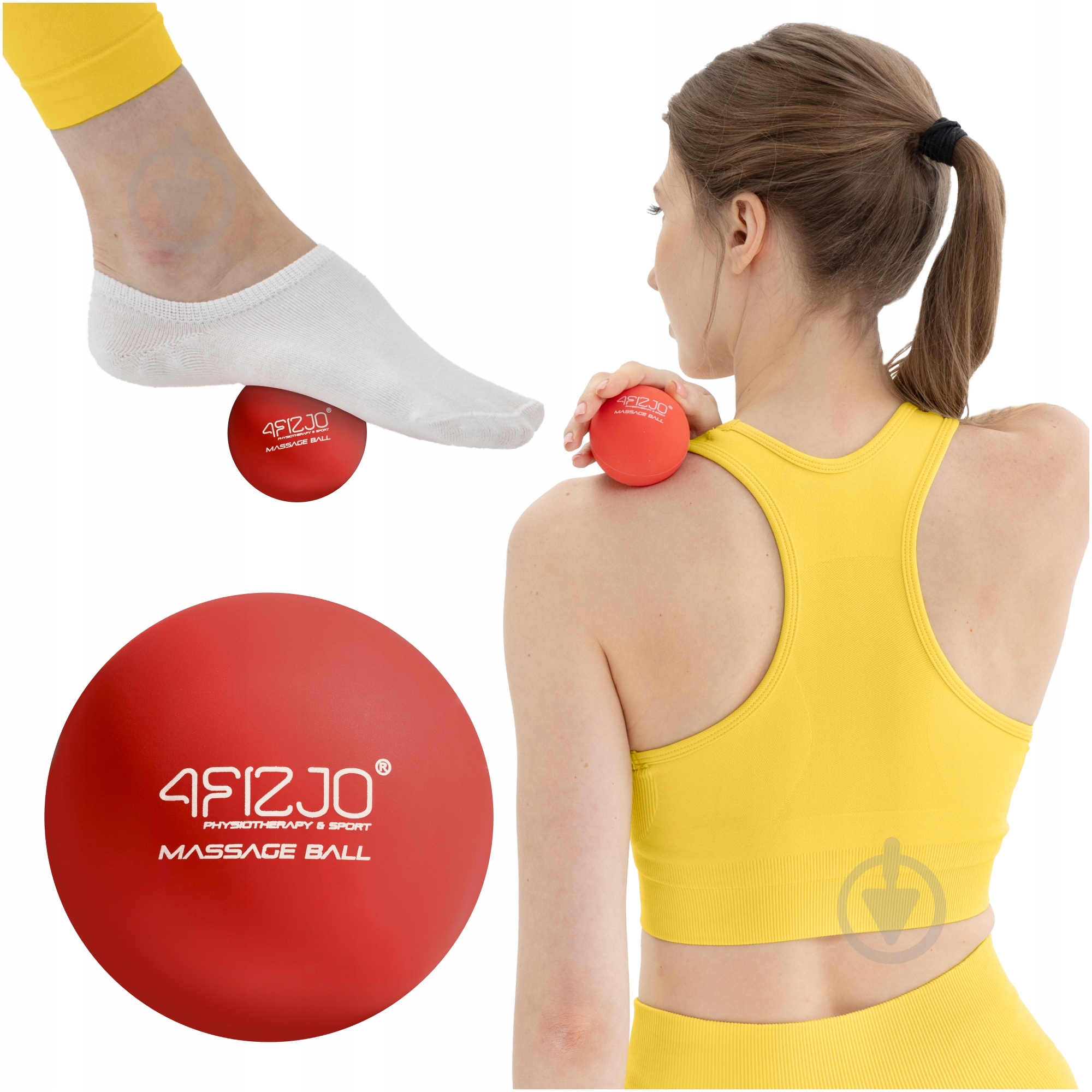 Массажный мяч 4fizjo Lacrosse Ball 6,25 см 4FJ1202 Red (P-5907222931202) - фото 1