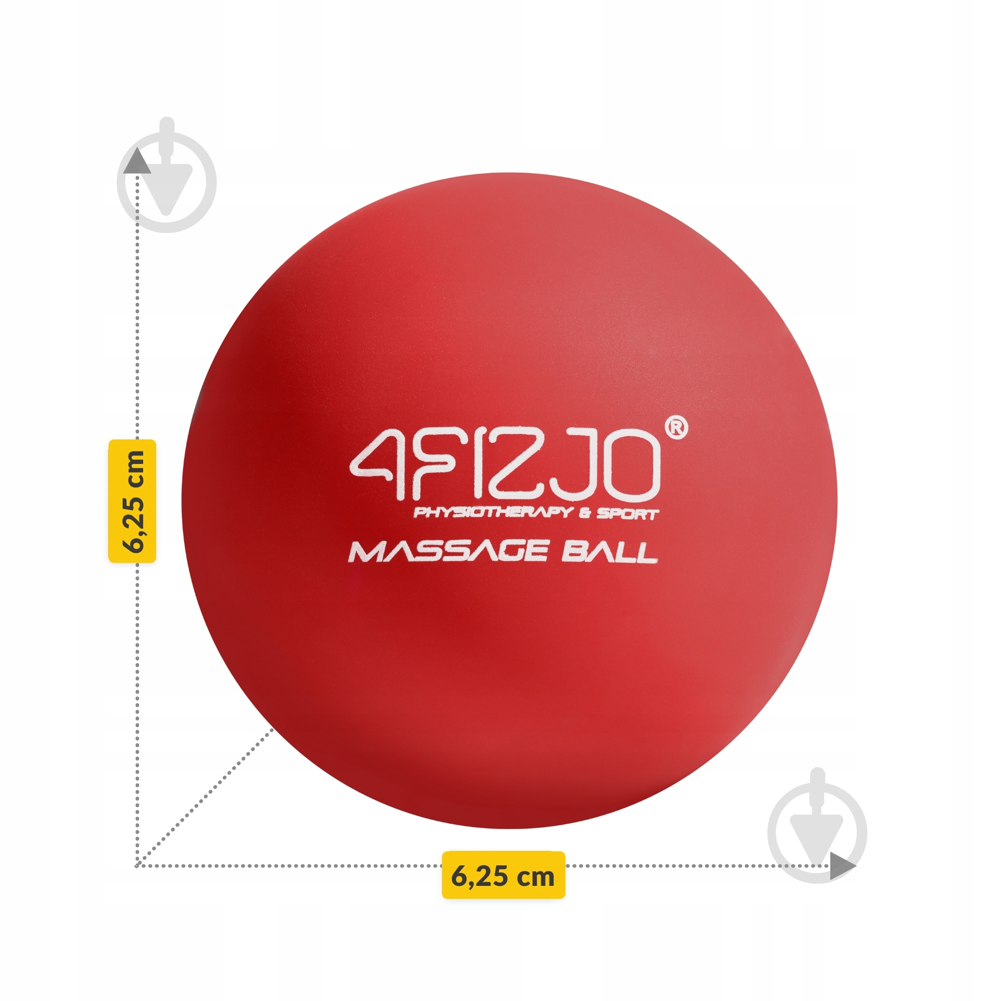 Массажный мяч 4fizjo Lacrosse Ball 6,25 см 4FJ1202 Red (P-5907222931202) - фото 4