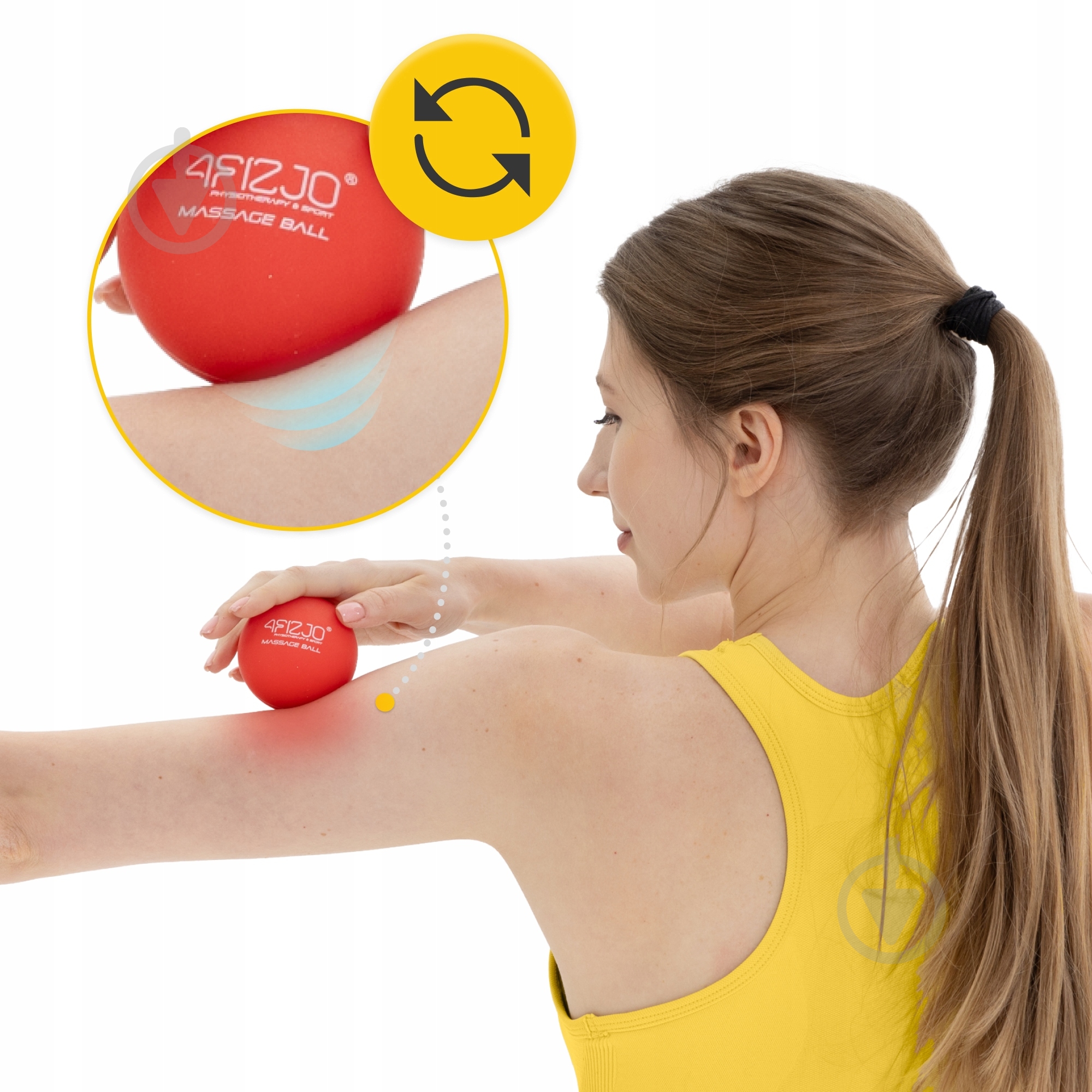 Массажный мяч 4fizjo Lacrosse Ball 6,25 см 4FJ1202 Red (P-5907222931202) - фото 3