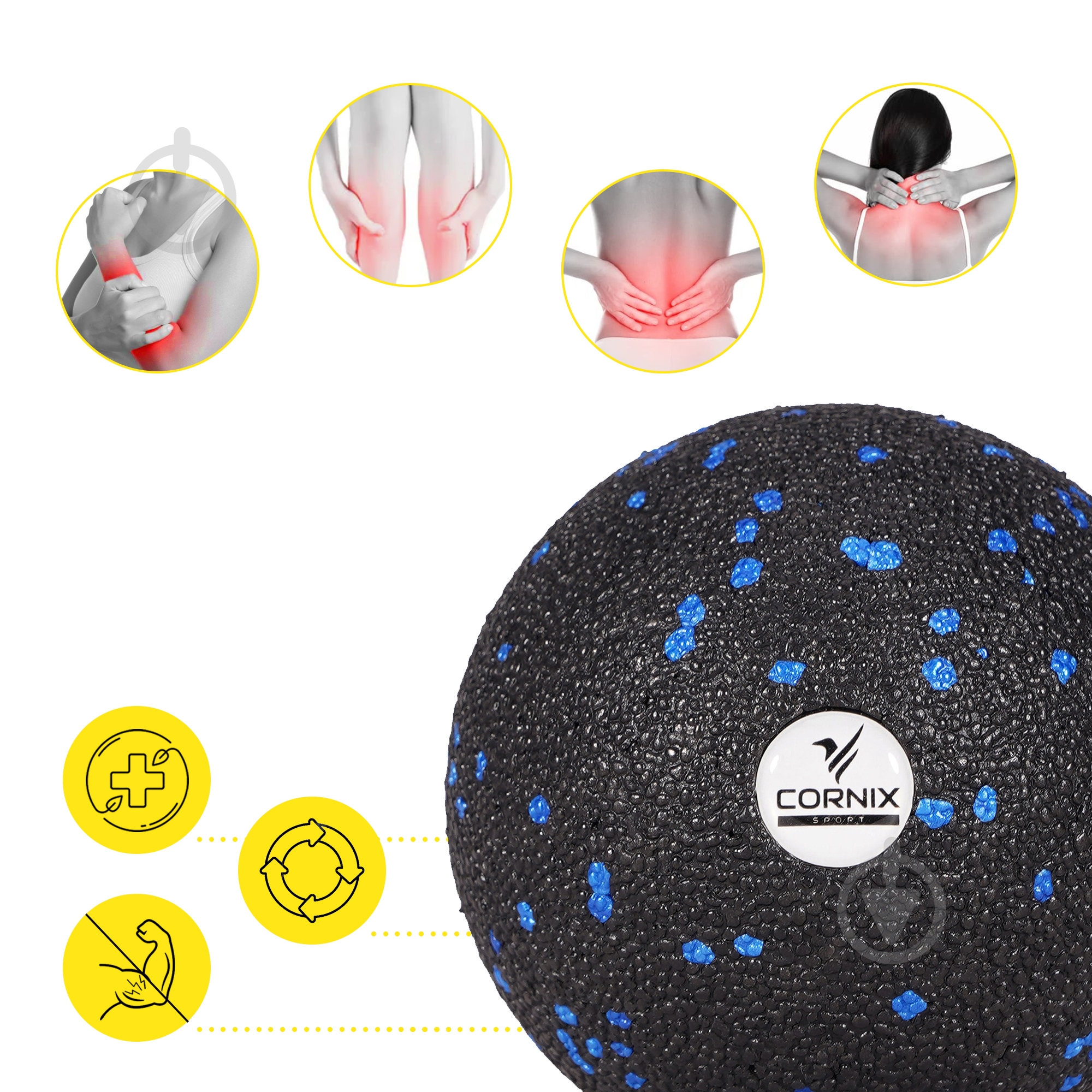 Масажний м'яч Cornix EPP Ball 8 см XR-0126 - фото 5